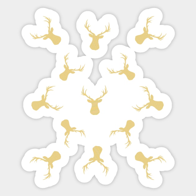 Deer pattern - beige. Sticker by kerens